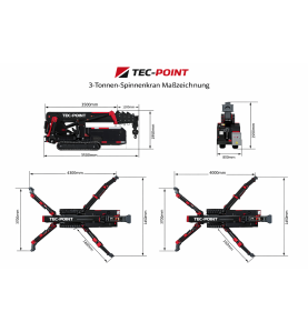 Spiderkran YXC300 (3 Tonnen)