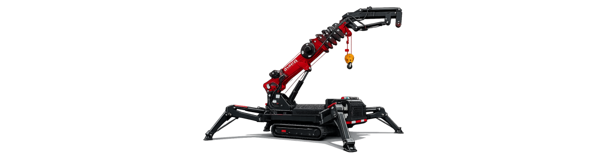 Mini and compact cranes by Tec-Point – lifting capacity 1–15 tons.